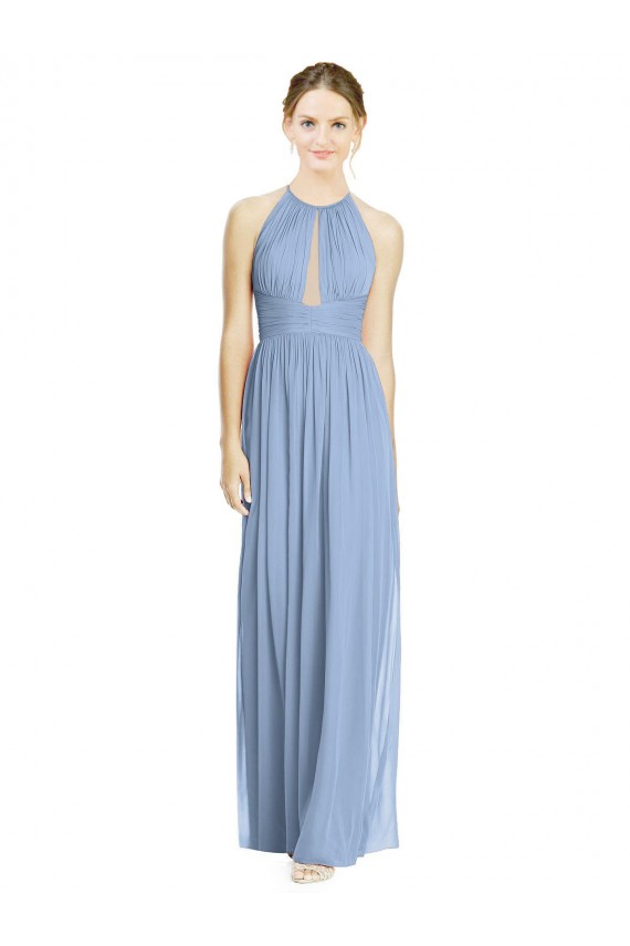 Sleeveless Halter Neck Chiffon A-Line Wedding Party Dress Brisbane
