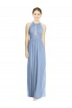 Sleeveless Halter Neck Chiffon A-Line Wedding Party Dress Brisbane
