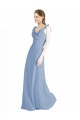 Sleeveless V-Neck Open Back Chiffon A-Line Bridesmaid Dress Brisbane