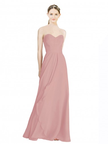 Sleeveless Sweetheart Low Back Soft Chiffon A-Line Bridesmaid Dress / Formal Dress Brisbane