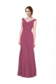 Sleeveless Mauve Taupe V-Neck Soft Chiffon A-Line Bridesmaid Dress Brisbane