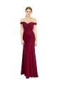 Sleeveless Off the Shoulder Soft Chiffon Mermaid Black Tie Prom Dress / Bridesmaid Dress Brisbane
