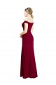 Sleeveless Off the Shoulder Soft Chiffon Mermaid Black Tie Prom Dress / Bridesmaid Dress Brisbane