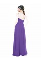 Sleeveless Purple Spaghetti Straps Soft Chiffon A-Line Bridesmaid Dress Brisbane