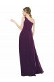 Sleeveless Grape One Shoulder Chiffon A-Line Bridal Party Dress / Evening Dress Brisbane