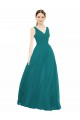 Sleeveless Hunter V-Neck Chiffon A-Line Bridesmaid Gowns Brisbane