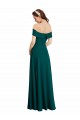 Cap Sleeves Off the Shoulder Soft Chiffon A-Line Bridesmaid Dress Brisbane