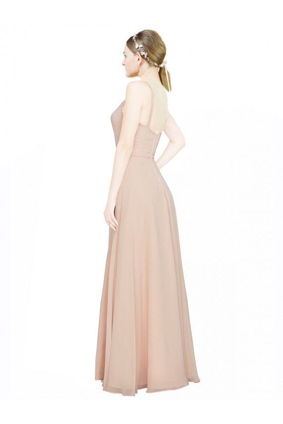 Sleeveless V-Neck Luxe Chiffon A-Line Bridesmaid Dress / Evening Dress Brisbane