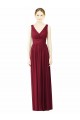 Sleeveless Burgundy V-Neck V-Back Soft Chiffon A-Line Bridesmaid Dress / Formal Dress Brisbane