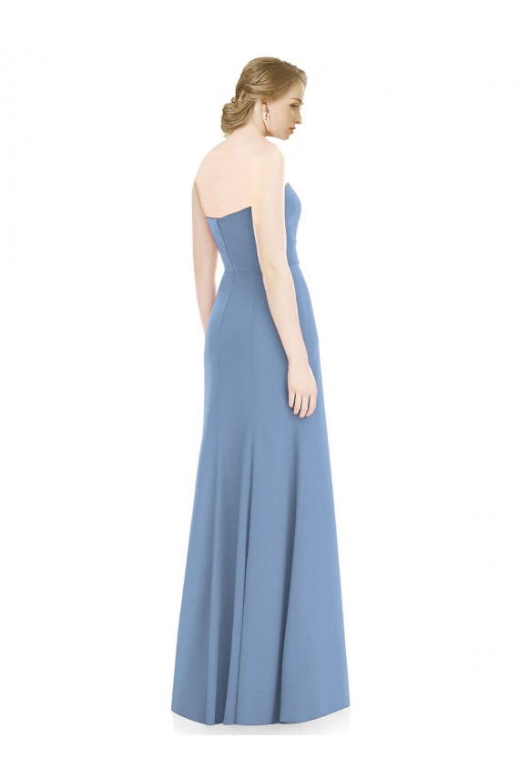 Sleeveless Dusty Blue Sweetheart Soft Chiffon Mermaid Bridesmaid Dress Brisbane
