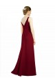 Sleeveless Burgundy V-Neck Chiffon A-Line Bridesmaid Dress / Evening Dress Brisbane
