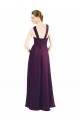 Sleeveless Grape Halter Neck Long Soft Chiffon A-Line Bridesmaid Dresses Brisbane