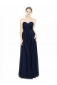 Sleeveless Dark Navy Sweetheart Low Back Chiffon A-Line Bridesmaid Dress / Evening Dress Brisbane