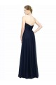 Sleeveless Dark Navy Sweetheart Low Back Chiffon A-Line Bridesmaid Dress / Evening Dress Brisbane