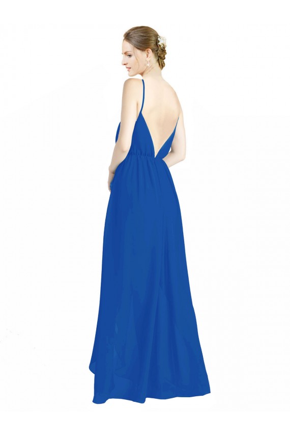 Sleeveless Spaghetti Straps Open Back Luxe Chiffon A-Line Bridesmaid Dress Brisbane