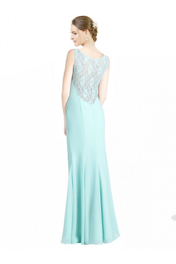 Sleeveless V-Neck Soft Chiffon & Lace Mermaid Bridesmaid Dress Brisbane