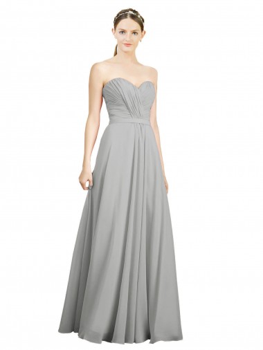 Sleeveless Sweetheart Open Back Soft Chiffon A-Line Bridesmaid Dresses Brisbane