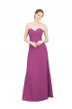 Sleeveless Wild Berry Sweetheart Open Back Soft Chiffon A-Line Bridesmaid Dress Brisbane