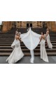 Sleeveless V-Neck Low Back Soft Chiffon A-Line Bridesmaid Dress Brisbane