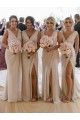 Sleeveless V-Neck Low Back Soft Chiffon A-Line Bridesmaid Dress Brisbane