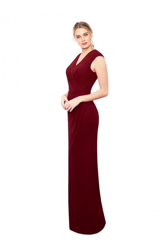 Sleeveless V-Neck Keyhole Back Soft Chiffon Mermaid Prom Dress / Bridesmaid Dress Brisbane