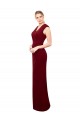 Sleeveless V-Neck Keyhole Back Soft Chiffon Mermaid Prom Dress / Bridesmaid Dress Brisbane