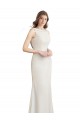 Sleeveless Boat Neck V-Back Soft Chiffon & Satin Mermaid Bridesmaid Dress Brisbane