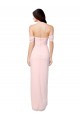 Sleeveless Pink Off the Shoulder Soft Chiffon A-Line High Low Bridesmaid Dress Brisbane