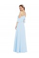 Cold Shoulder Halter Neck Soft Chiffon A-Line Formal Dress / Bridesmaid Dress Brisbane