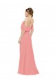 Sleeveless Watermelon Off the Shoulder Soft Chiffon A-Line Bridesmaid Dress Brisbane