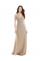 Sleeveless High Neck Soft Chiffon A-Line Bridesmaid Dress Brisbane
