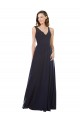 Sleeveless V-Neck Keyhole Back Soft Chiffon & Lace A-Line Bridesmaid Dress Brisbane