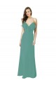 Sleeveless Icelandic Silver Spaghetti Straps Soft Chiffon A-Line Bridesmaid Gown Brisbane