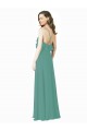 Sleeveless Icelandic Silver Spaghetti Straps Soft Chiffon A-Line Bridesmaid Gown Brisbane