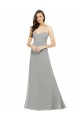 Sleeveless Silver Spaghetti Straps Chiffon A-Line Bridesmaid Dress Brisbane
