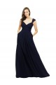 Sleeveless Dark Navy Sweetheart Chiffon A-Line Bridesmaid Gowns Brisbane