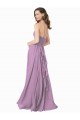 Sleeveless Dark Lavender Halter Neck Soft Chiffon A-Line Bridesmaid Dress Brisbane