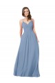 Sleeveless V-Neck Criss Cross Back Chiffon A-Line Bridesmaid Dress / Evening Dress Brisbane