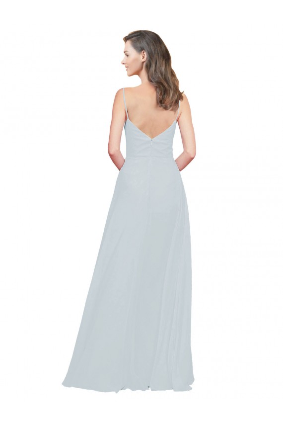 Sleeveless Frost Spaghetti Straps Soft Chiffon A-Line Bridesmaid Dress Brisbane