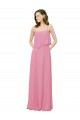 Sleeveless Skin Pink Spaghetti Straps Soft Chiffon A-Line Bridesmaid Dress Brisbane
