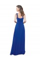 Sleeveless Royal Blue Square Neck Soft Chiffon A-Line Bridesmaid Dress Brisbane