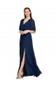 Flutter Sleeves V-Neck Soft Chiffon A-Line Bridesmaid Dress / Formal Dress Brisbane