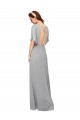 Flutter Sleeves V-Neck Open Back Chiffon A-Line Bridesmaid Dress / Evening Gowns Brisbane