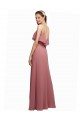 Sleeveless Spaghetti Straps V-Back Chiffon A-Line Bridesmaid Dress Brisbane