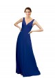 Sleeveless V-Neck Low Back Chiffon A-Line Bridesmaid Dress Brisbane