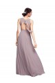 Sleeveless V-Neck Open Back Chiffon A-Line Wedding Guest Dress Brisbane
