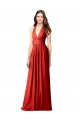 Sleeveless Halter Neck Open Back Soft Chiffon A-Line Bridesmaid Dress / Formal Dress Brisbane