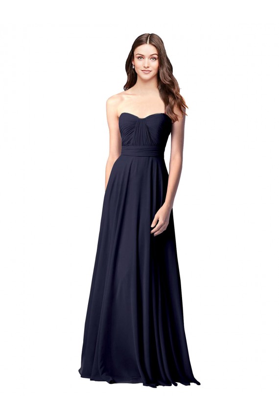 Sleeveless Sweetheart Open Back Soft Chiffon A-Line Evening Dress / Bridesmaid Dress Brisbane