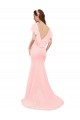 Flutter Sleeves V-Neck Low Back Soft Chiffon Mermaid Bridesmaid Dress Brisbane