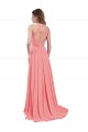 Sleeveless Halter Neck Criss Cross Back Chiffon A-Line Bridesmaid Dress / Evening Dress Brisbane